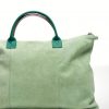 Bolsos de piel serraje Milano (asa bicolor) – Manzana