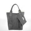 Bolso de piel Serraje Verania – Gris