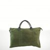 Bolsos de piel serraje Milano (asa monocolor) – Militar II