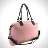 Bolso de canva y piel Cristy – Rosa